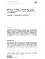 A Loading Basis for Plate Structure Under Tension Loads and Application to Full-Field Reconstruction