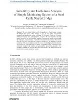 Sensitivity and Usefulness Analysis of Simple Monitoring System of a Steel Cable Stayed Bridge